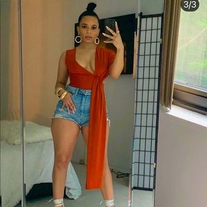 ARIA TOP - BURNT ORANGE